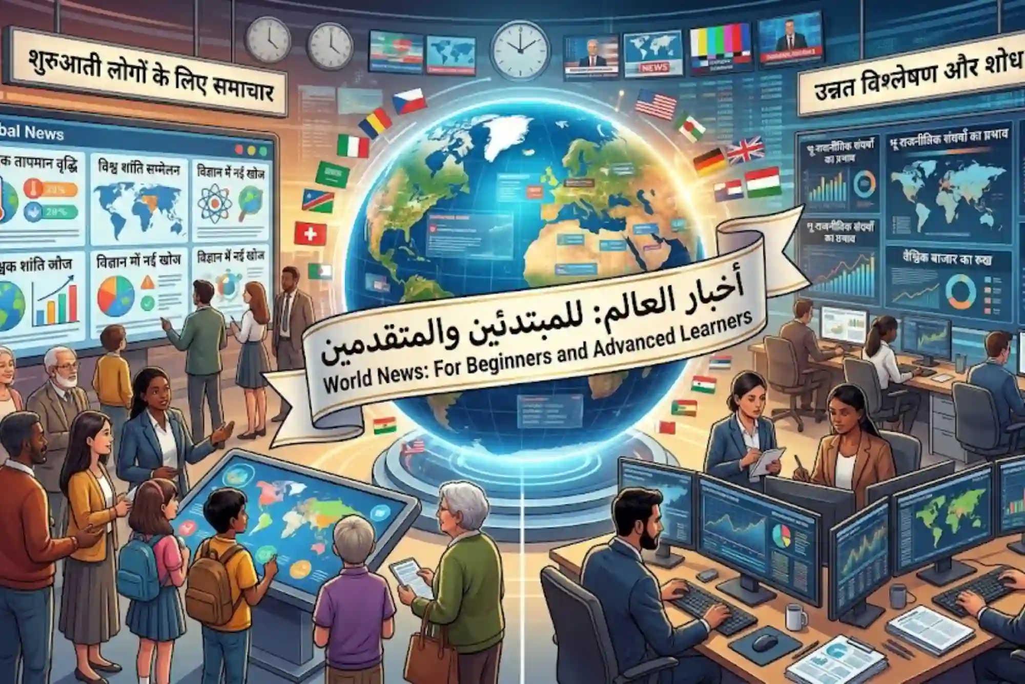 أخبار العالم للمبتدئين والمتقدمين