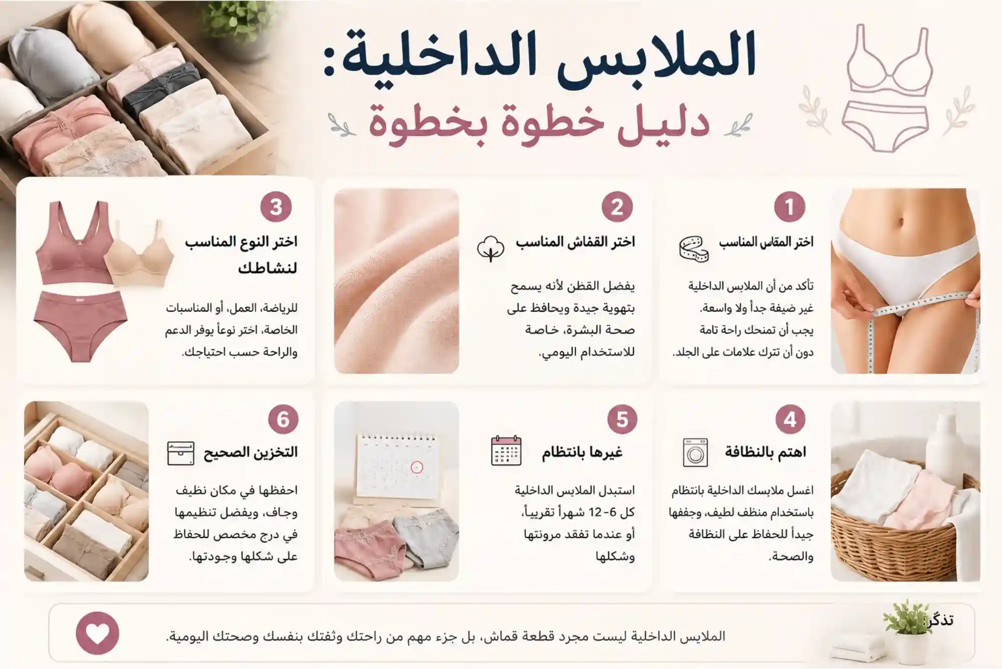 الملابس الداخلية دليل خطوة بخطوة