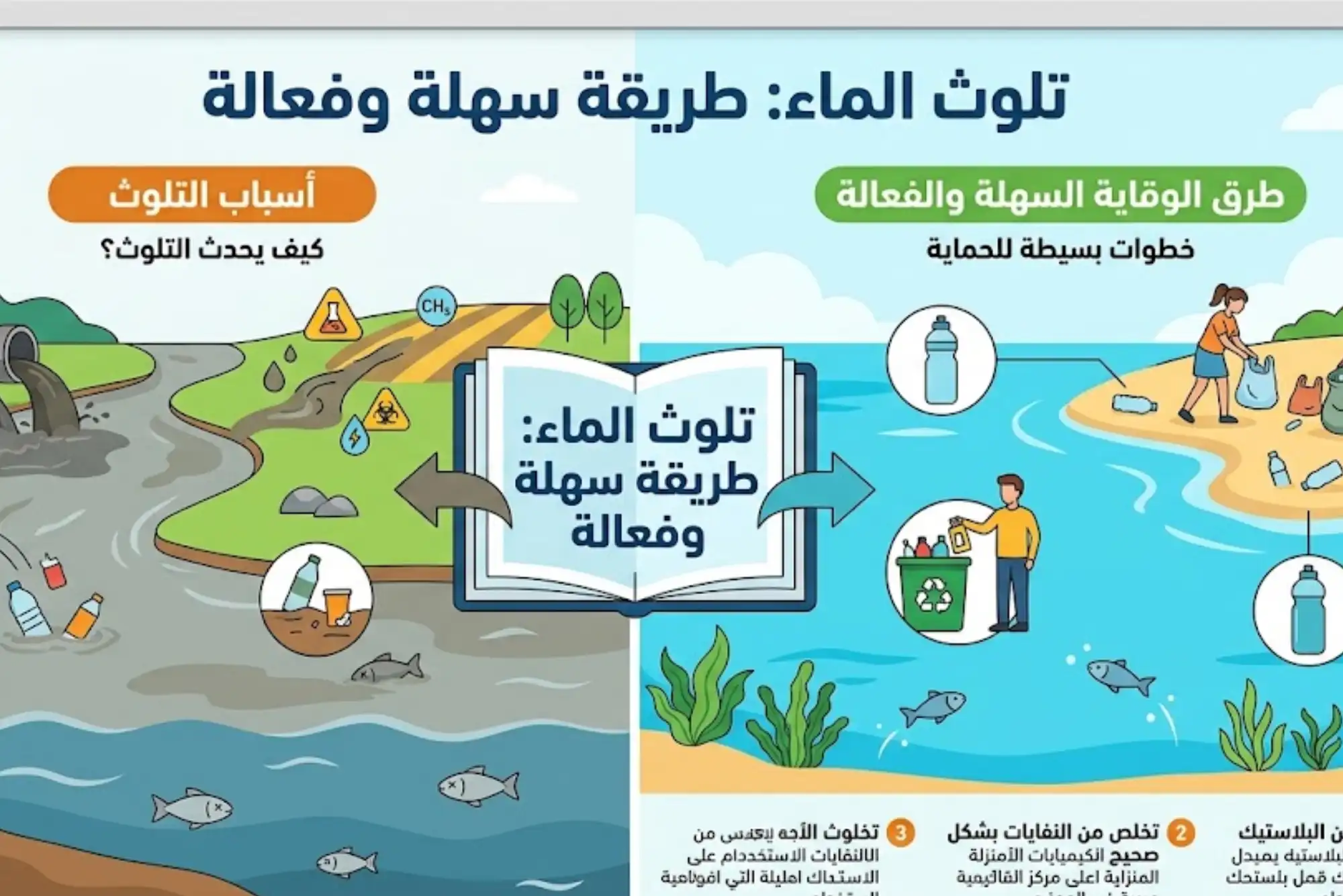 تلوث الماء طريقة سهلة وفعالة